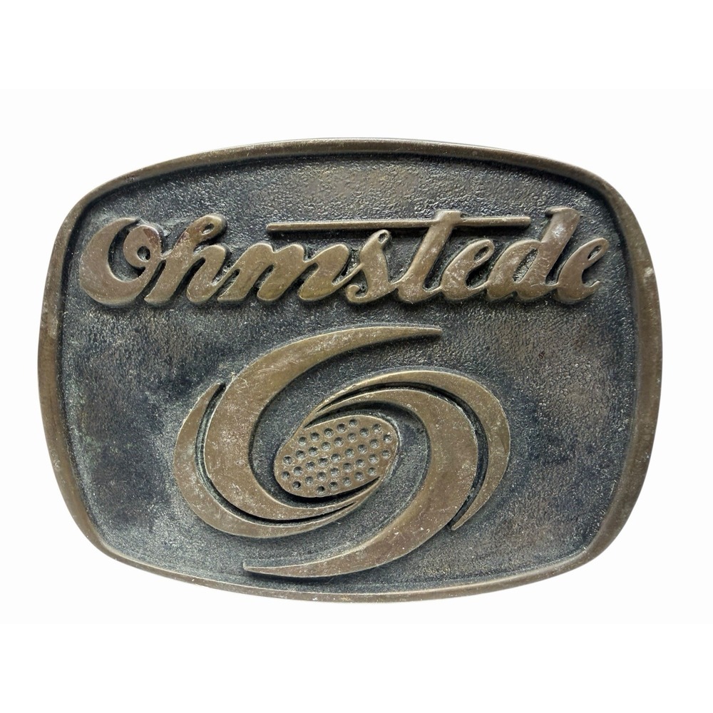 1978 BHS SOLID BRASS‎ OHMSTEDE BELT BUCKLE- Made In The USA